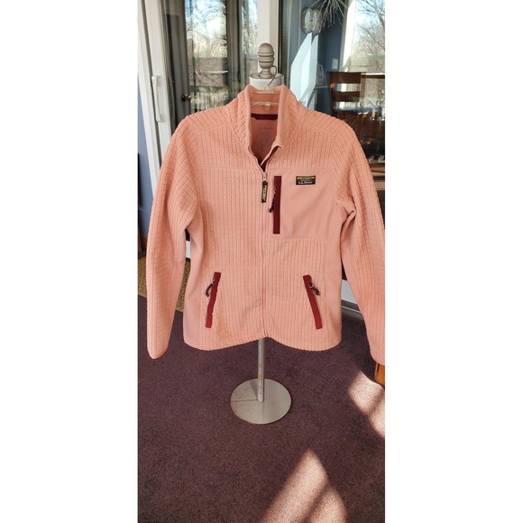 LLBean Medium Pink Mauve Mountain Classic Windproof Fleece Jacket EUC - Picture 2 of 6